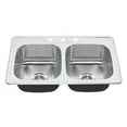 thumbnail image 2 of American Standard Colony Pro Drop-In Stainless Steel 32.36 in. 4-Hole Double Bowl Kitchen Sink Kit, 2 of 2