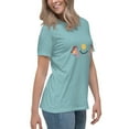 thumbnail image 5 of Bella + Canvas Women's Relaxed T-Shirt Short Sleeve Graphic Crew Neck (Heather Blue Lagoon, 3XL), 5 of 5