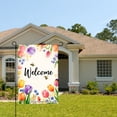 thumbnail image 2 of Floral Welcome Garden Flag With Bees And Tulips For Home Outdoor Garden Yard Decor 12x18 Inch, 2 of 5