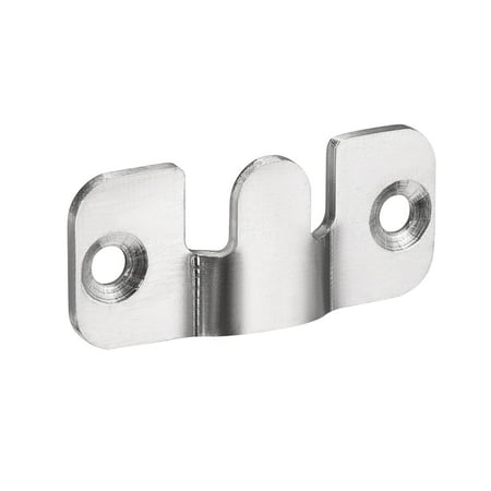 

Flush Mount Bracket 43x19mm Stainless Steel Wall Mount Clip Hook for Picture Frame Hanger 10 Pcs