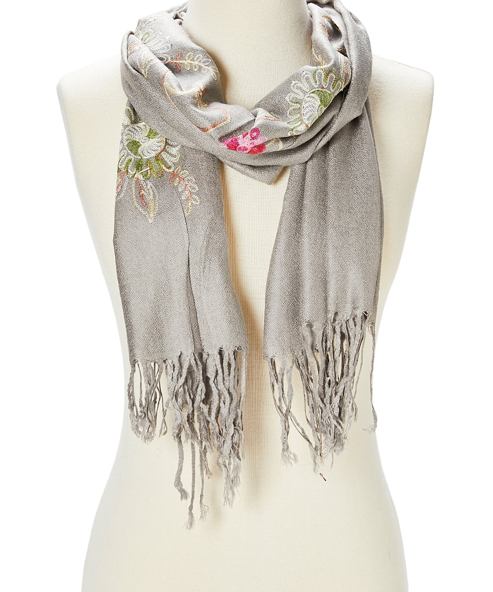 Scarfs for Women Floral Fashion Scarves Embroidered Long Evening Scarf Long Neck Wraps for