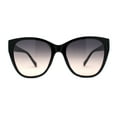 thumbnail image 2 of Timeless Classic Slick Oversize Cat Eye Mod Chic Plastic Sunglasses Black Beige Smoke, 2 of 4
