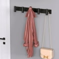 thumbnail image 3 of Coat Hooks Wall Mount, Black T Shaped 5 Hooks Stainless Steel Wall Hooks Towel Rack for Hanging, Heavy Duty Key Holder Hat Rack Used for Bathroom Mudroom Entryway, 3 of 11