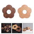 thumbnail image 4 of Shisuyan Coffee Cup Mat Flower Modeling Cup Mats Beech Wood 2Set, 4 of 9