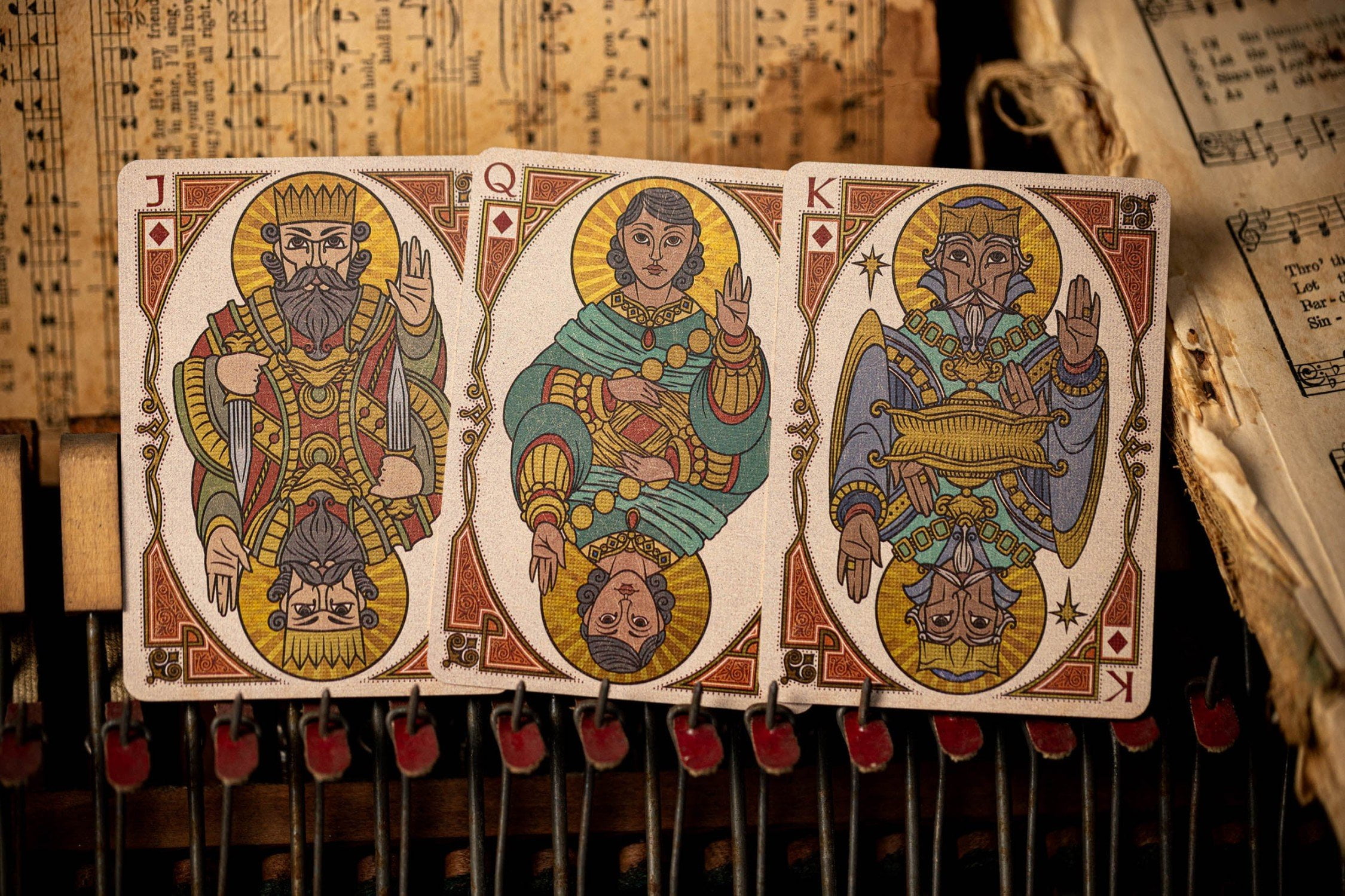 Kings Wild Project NOEL Luxury Playing Cards - Limited Edition, Festive Christmas Nativity Themed Collectible Deck, Poker Size Custom Index