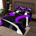 thumbnail image 2 of Erosebridal Geometric Stripe Coverlet Set King,Abstract Artwork Bedding Set,Geometry Lines Decor,Breathable,3 Pieces, 2 of 5