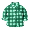 thumbnail image 6 of Hinvhai Toddler Baby Boys Plaid Shirt Long Sleeve Button Down Shirts, 6 of 7