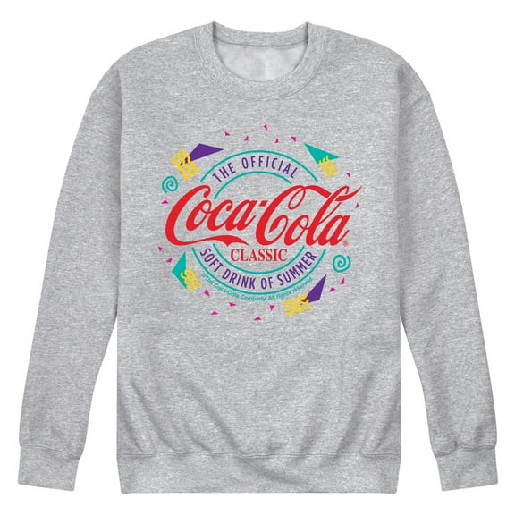 Coca-Cola - 90's Retro Original Logo - Men's Crew Neck Fleece Pullover