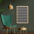 thumbnail image 2 of Tropical Wall Art with Frame, Ornamental Jungle Elements Cartoon Style Hawaiian Flora on Blue Toned Background, Printed Fabric Poster for Bathroom Living Room, 23" x 35", Multicolor, by Ambesonne, 2 of 2
