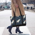 thumbnail image 4 of FORMRS Canvas Laptop Tote Bag for Women with 15.6" Computer Compartments Shoulder Handbag, Rocket Pattern, 4 of 7