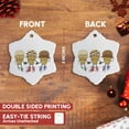 thumbnail image 3 of 3drose, Funny Cute Ice Cream Cones Cartoon Characters, 3 inch Snowflake Porcelain Ornament, 3 of 7