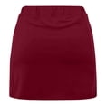 thumbnail image 6 of hlysgo Womens 2-in-1 High Waisted Skort Wide Band Tummy Control Side Split Built-in Shorts Athletic Skirt for Tennis Golf Running Yoga Casual Wear Wine,3xL, 6 of 6