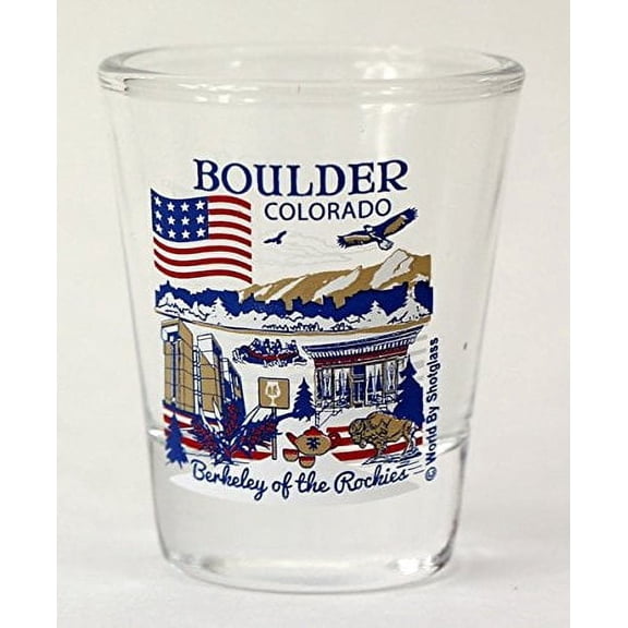 Boulder Colorado Great American Cities Collection shot glass