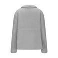 thumbnail image 5 of Lovskoo Winter Coats for Women Fuzzy Fleece Jackets Solid Zip Up Coats Long Sleeve Fuzzy Stand Collar Jacket Outerwear with Pockets Gray, 5 of 7