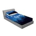 thumbnail image 2 of Ambesonne Saying Fitted Sheet & Pillow Sham Set, Dreams Night Wish, Twinxl, Multicolor, 2 of 2