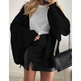 thumbnail image 4 of Cogild Women Oversized Open Front Knit Cardigans for Womens with Puff Sleeves for Comfortable Casual Wear Warmth Fall Winter Sweaters for Womens, 4 of 6