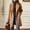 (Fashion 37)Khaki, variant on Aimik Women's Plaid Wool Blend Pea Coat with Lapel Collar Classic Mid Length Jacket for Formal and Daily Wear