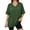 Dark Green, variant on MOYIKO Oversized T shirts for Women V Neck Short Sleeve Loose Tees Summer Casual Basic Tops