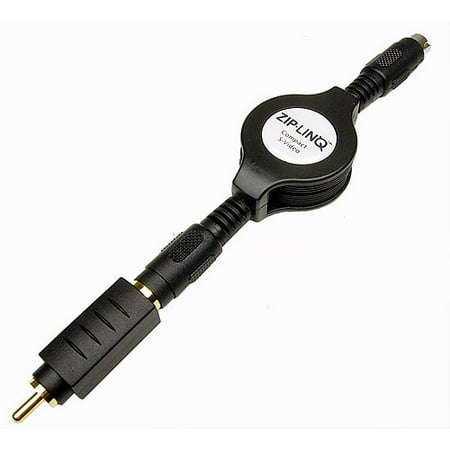 Cables Unlimited Hardware - Cables Unlimited ZIP-AUDIO-SVK ZipLinq Retractable S-Video Cable with RCA Adapter Kit