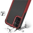 thumbnail image 3 of For Samsung Galaxy A14 5G Heavy Duty Hybrid Armor Rubber TPU Hard Drop Proof Dot Rugged Tough Durable Cover ,Xpm Phone Case [ Black Red ], 3 of 6