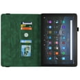 thumbnail image 4 of Allytech Fire HD 10 2021 /Fire HD 10 Plus Case 11th Generation 2021 Released, Slim Fit Auto Sleep Wake Butterfly Embossed Kickstand Shockproof Cover for Amazon Kindle Fire HD 10 2021,Green, 4 of 6