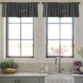 thumbnail image 3 of LALILO Kitchen Curtain Valance Black And White Rod Pocket Window Curtain 52"x 18" Set of 2, 3 of 7