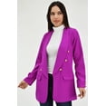 thumbnail image 2 of Blazer largo Roman Fashion /Juvenil, 2846 (Magenta) fucsia oscuro M Roman Fashion JA-EXO-2846-LB-MAGENTA, 2 of 6