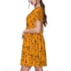 thumbnail image 2 of Disketp Fall Cute Simple Scarecrow para Vestido de Manga Corta para Mujeres, Vestidos de Verano para Mujeres, Casual y Holgado para la Playa, 2 of 6