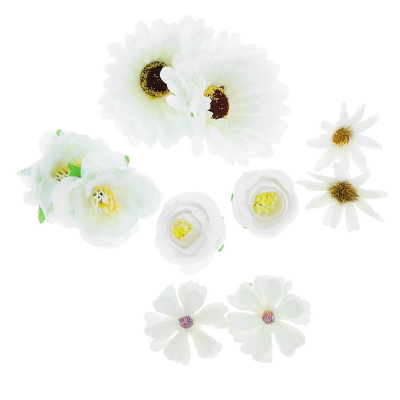 GOOHOCHY 10 Pcs DIY Graduation Cap Decorations Headdress Wreath White