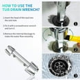 thumbnail image 5 of Sdstone Tub Drain Remover Wrench-Die-Cast Aluminum Tub Drain Tool Wrench, 5 of 7
