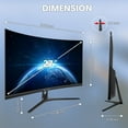 CRUA 27" FHD 100Hz Curved Monitor for Office&Gaming, 1080P 1800R 99