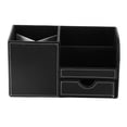 thumbnail image 4 of Organizador de Papelería de Escritorio Jadeshay Cuero y Madera Negro Tamaño A, 4 of 8