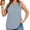 A1-Blue Gray, variant on Women's Plus Size Tank Top with Keyhole Neckline Summer Relaxed Fit Black 3X Chiffon Sleeveless Tops Embellished Front for Casual Outfits