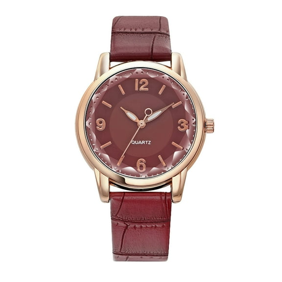 Up to 50% off HERESOM Hard Work Two-color Dial Quartz Ladies Watch Belt Watch Women Clearance under 5 $