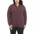 thumbnail image 3 of Danskin Women's Full Zip Ultra Cozy Hooded Jacket Nocturne Heather Large NWT, 3 of 4
