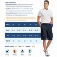 thumbnail image 4 of PULI Men’s Golf Shorts 12" Inseam Lightweight Stretch Quick-Dry Hiking Casual Dress Work Hybrid Shorts with Pockets, 4 of 7