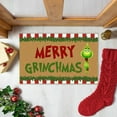 thumbnail image 1 of the Grinch Christmas Decor Christmas Door Mat Outdoor Welcome Mat For Front Door, Entryway Christmas Carpet, 23.7X 15.9 Inch Funny Door Mats , Anti-Slip Rug Decorations For Home, 1 of 3