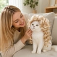 thumbnail image 3 of Funny Soft Pet Cosplay Wig with Adjustable Straps, Stylish Furry Pet Dress‑Up Costume, Reusable Comfortable Headwear for Medium Cats Dogs Halloween Christmas Birthday Party Holiday Decoration, 3 of 4