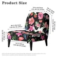 thumbnail image 6 of ZIATUBLES Armless Chair Slipcover Stretch Spandex Fabric Accent Chair Covers without Arms Removable Furniture Protector with Elastic Bottom for Living Dining Room, Flower Leaf Strawberry Cow Print, 6 of 7