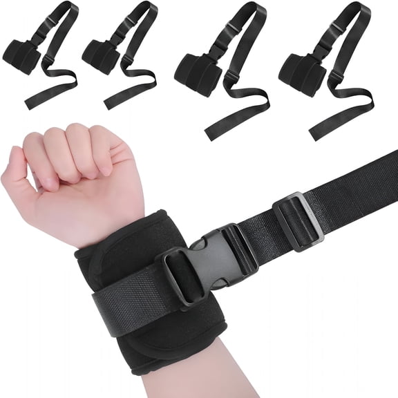 XIRQI 2026 New Patient Medical Restraints with Quick Release Buckles,Bed Restraints Belts for Wrists and Ankles,Limb Holder Movement Limited Ties for Hands Or Legs(4 Pieces)