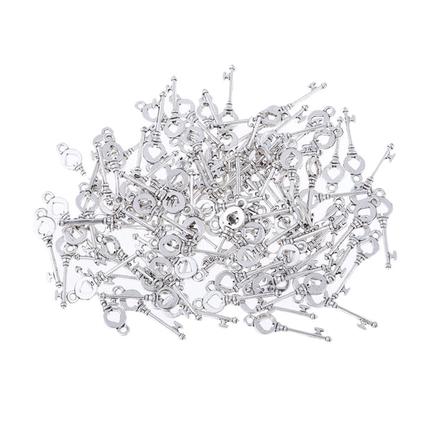 100 PCS Colgantes de Amor Jinwen Accesorio Clave Plata