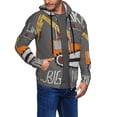 thumbnail image 2 of Kdxio I Like Big Digger Print Men Hoodies Casual Hoodies for Men with Zip Pockets Full Zip Long Sleeve Sweatshirt Sports Hooded Jacket-3X-Large, 2 of 5