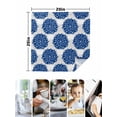 thumbnail image 4 of Dahlia Flower Cloth Napkins Set of 8 Reusable Dinner Napkins, Farmhouse Botanical Blue Grey Floral Cocktail Napkin Washable Table Napkins for Wedding/Holiday Party/Baby Shower 20"x20", 4 of 7
