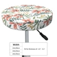 thumbnail image 4 of Fotbe Lilies Flowers Stool Covers Round,Waterproof Round Bar Stool Covers Bar Chair Covers Washable Stool Cushion Slipcover for 12-14 Inch Chair-12 inch, 4 of 7
