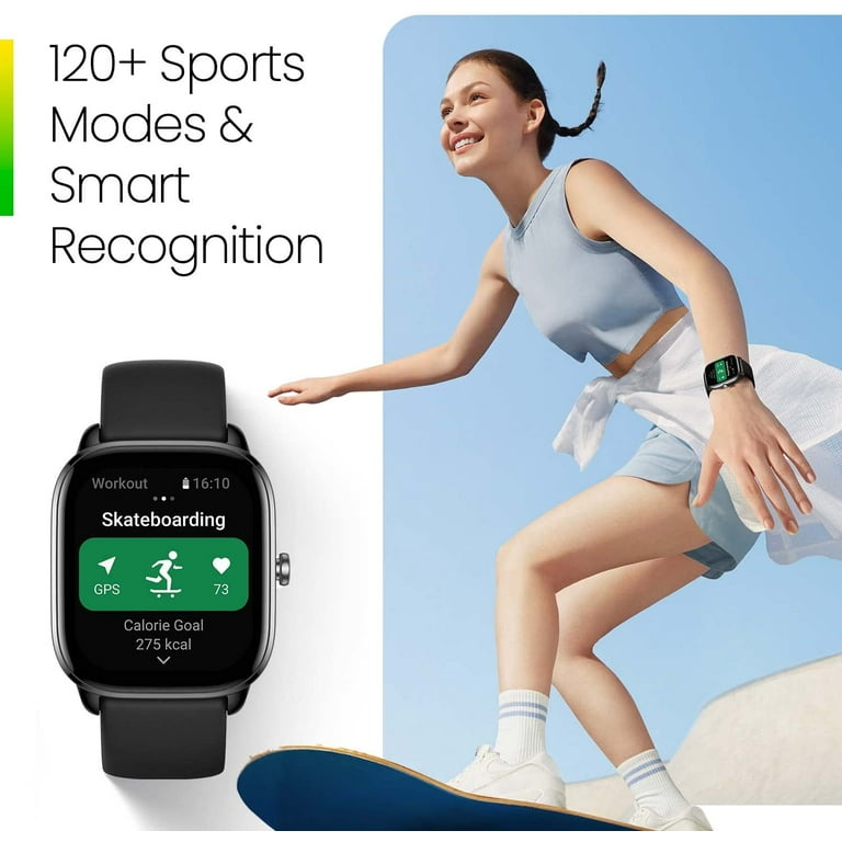 Amazfit GTS 4 Mini Smart Watch: Fitness Tracker with 120+ Sport Modes-White