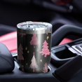 thumbnail image 4 of 30oz Black and Pink Christmas Tree Pattern Tumblers Stainless Steel Tumbler with Lid and Straw,Vacuum Insulated Double Wall Travel Tumbler Cups Mug with Cleaning Brush for Coffee,Tea, 4 of 7