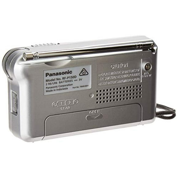 Radio portátil de bolsillo Panasonic RFP-150D AM/FM con pilas plata/tapete
