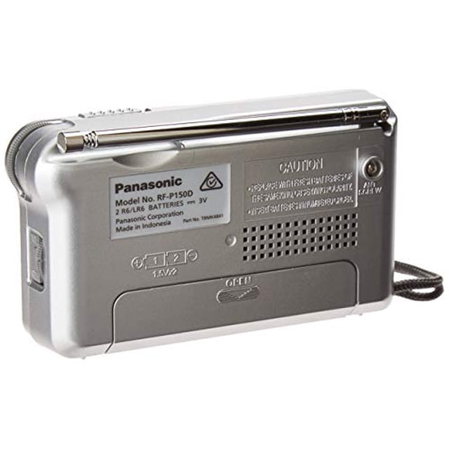 Radio portátil de bolsillo Panasonic RFP-150D AM/FM con pilas plata/tapete