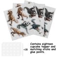 thumbnail image 3 of LETLIMIT 18 adornos brillantes de dinosaurio para cupcakes, 3 of 7