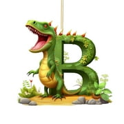 Dinosaur 26 Letters Acrylic Pendant Home Decoration Car Pendant Backpack Pendant